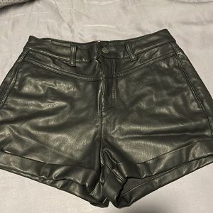 Leather shorts
